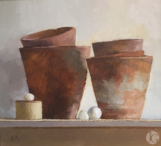 Earthenware Pots With Stones