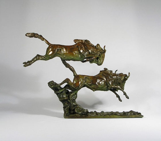 Pair of Leaping Gnu