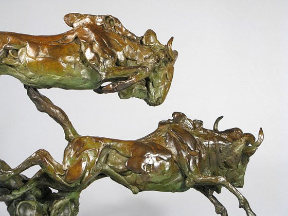 Pair of Leaping Gnu
