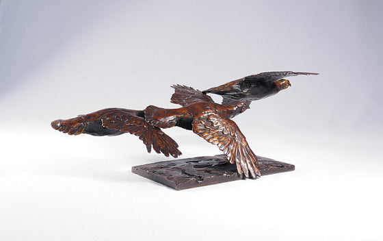 Three Grouse in Flight