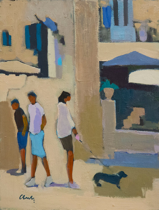 Woman Walking Her Dog