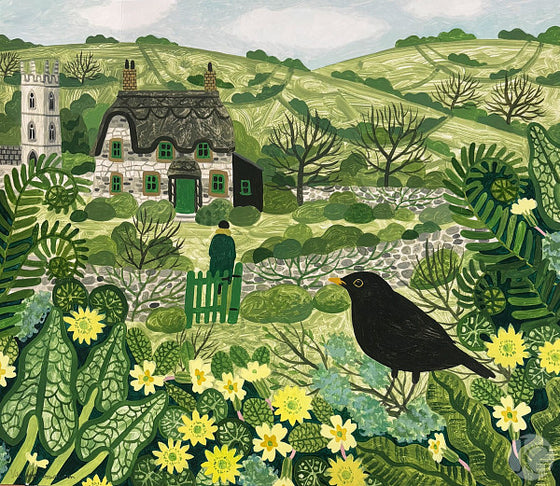 Blackbird and Celandine